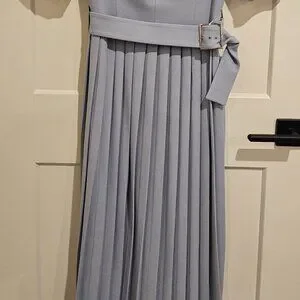 ◆KAREN MILLEN◆ ベルト付ペプラムスカートドレス / pale blue bcc10099_pale blue_xl?$